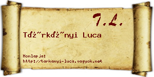Tárkányi Luca névjegykártya